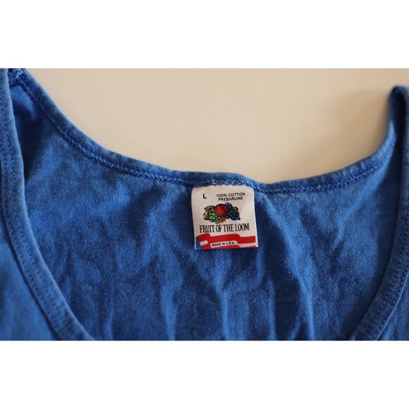 Vintage Tank Top Neon Surfer 90s Sand Volleyball Tournament Muscle Men's L - Picture 12 of 12